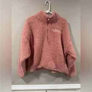Champion Blush Sherpa fleece pullover